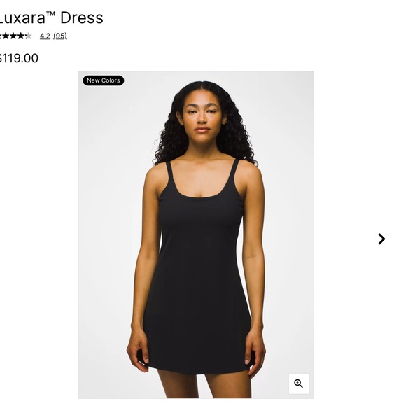 PrAna Luxara Dress Black M EUC - Picture 1 of 6